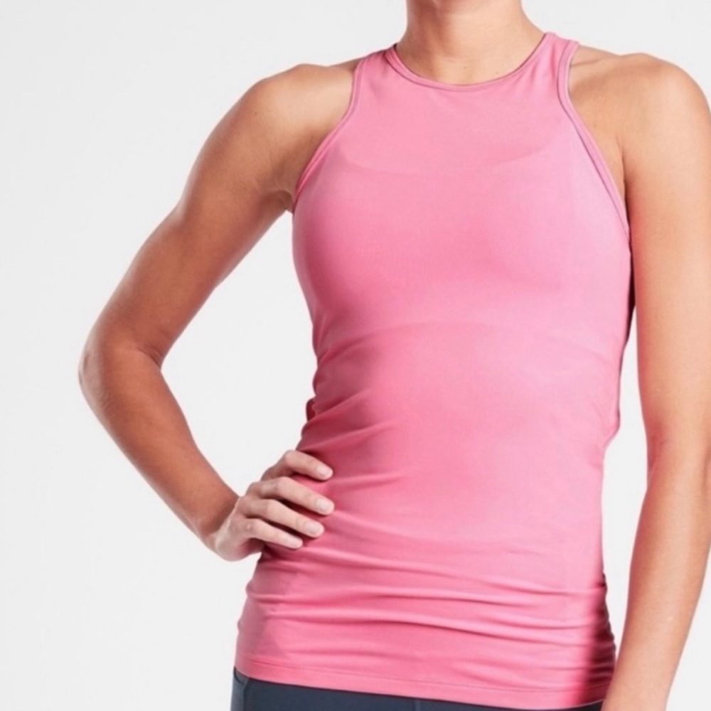 Athleta Contemplation Open Back Racerback Bubblegum Pink Size Medium